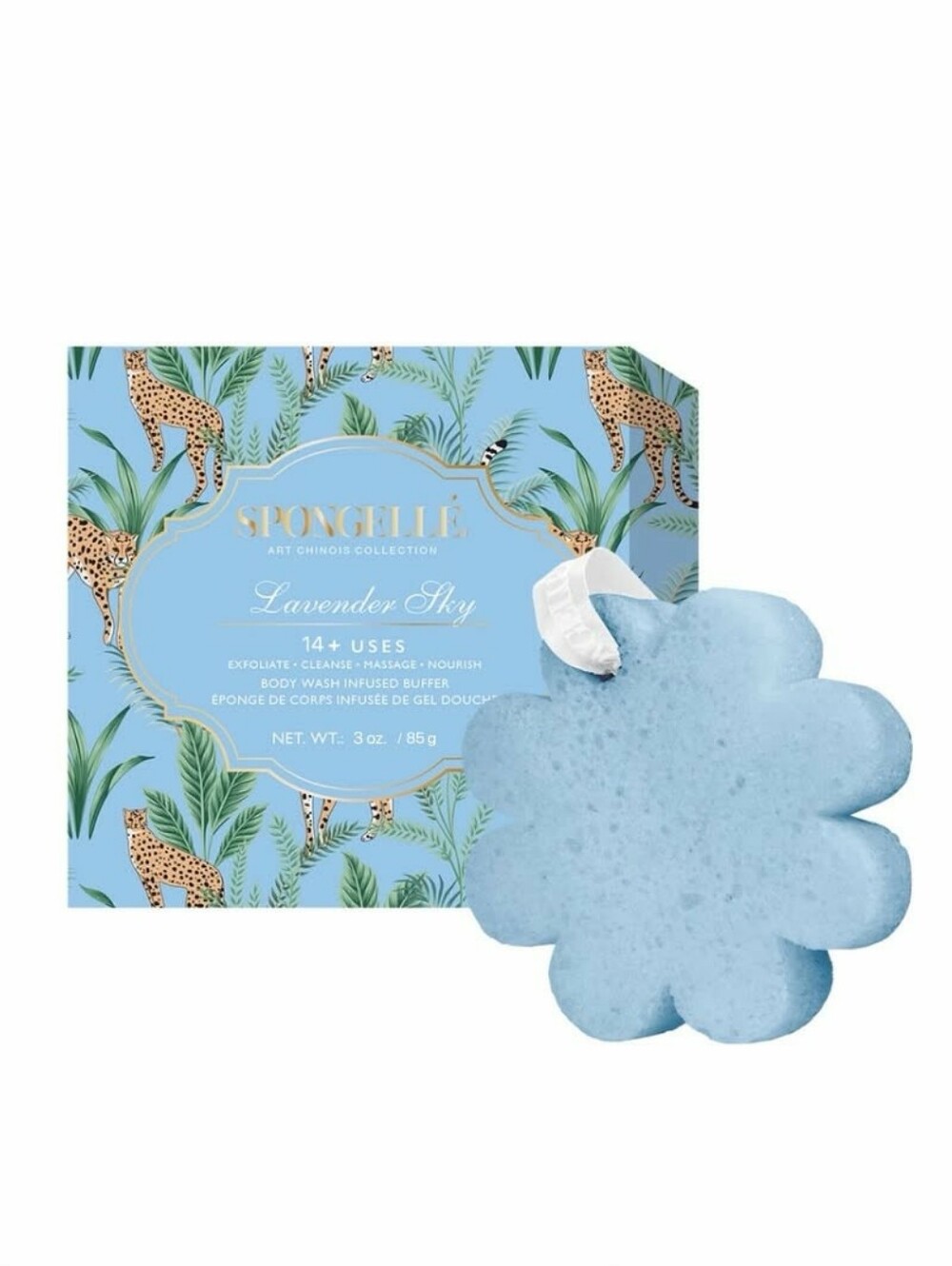 Spongelle Lavender Sky Sponge Body Wash Infused Buffer Sponge 85g *BNIB!